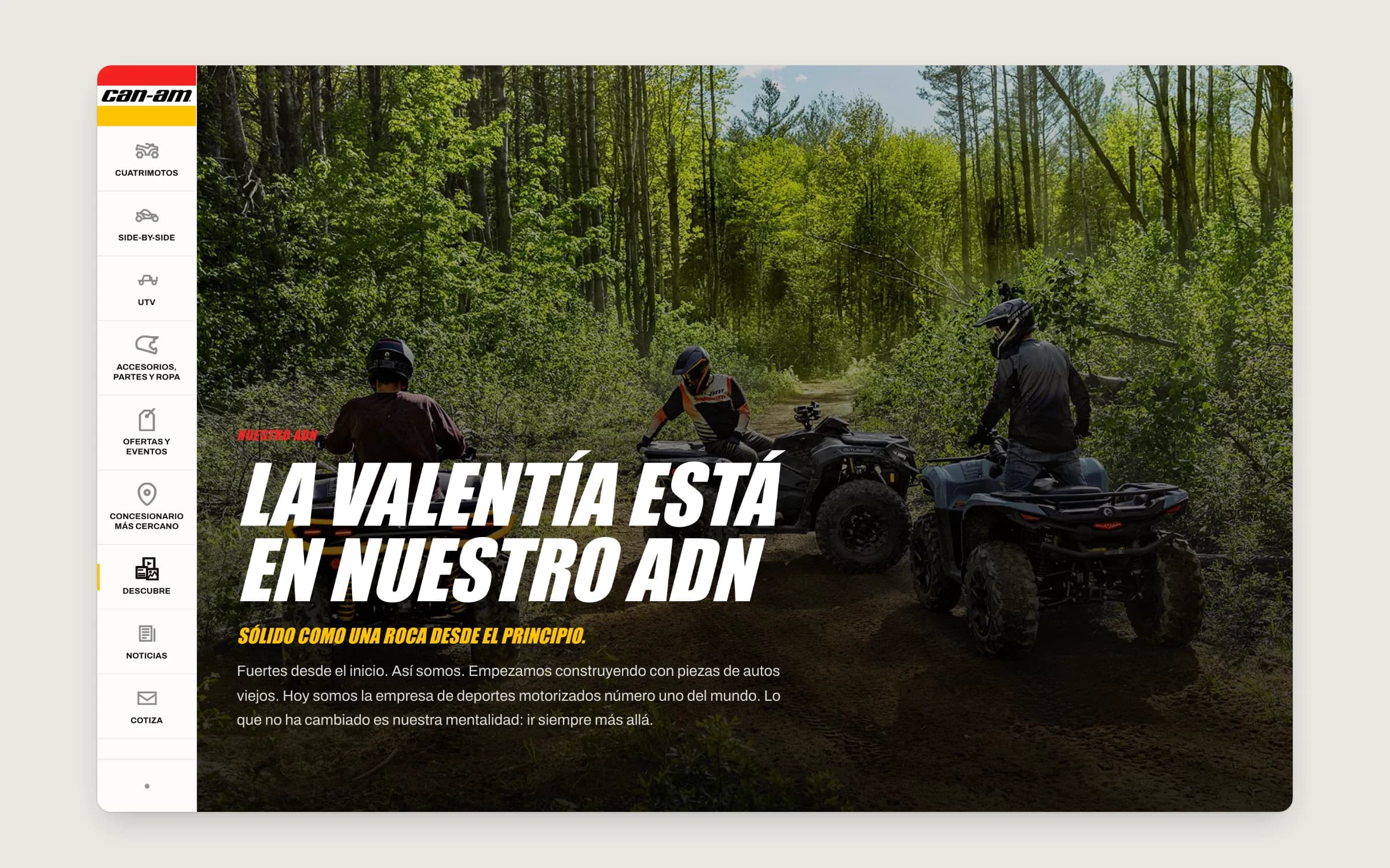 Discover Can-Am: the brand story, courage is in our DNA