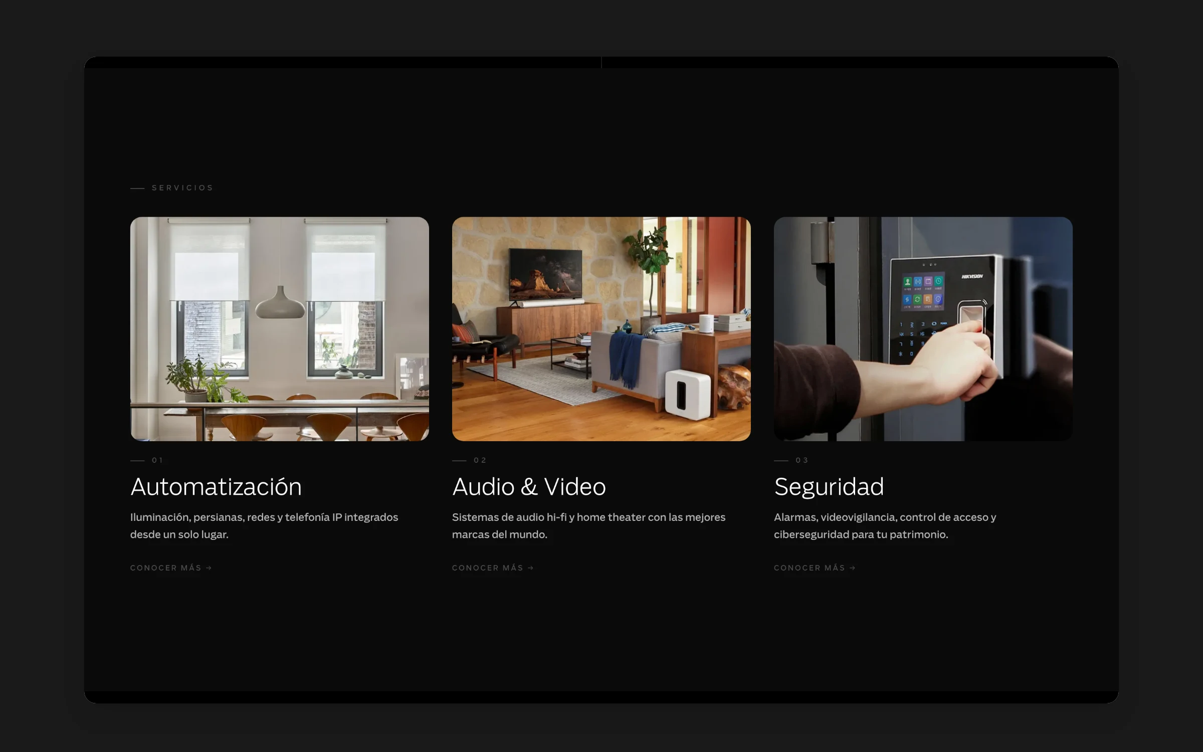 LUXOR services: automation, audio and video, security